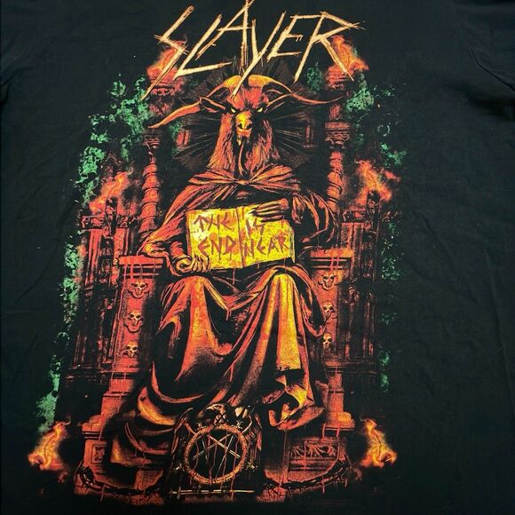 Slayer T-Shirt Women's Large Black The End Is Near Final Tour - Picture 2 of 8